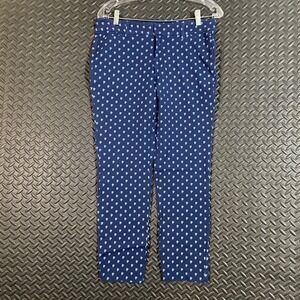 Old Navy Women's Size 6 Navy‎ Blue Floral Print Dress Pants Casual Career